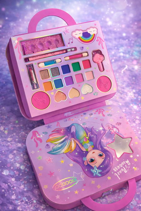 💄✨ علبة مكياج للأطفال – حقيبة مكياج كاملة!