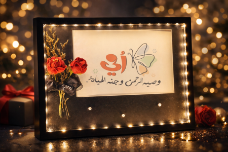 برواز مضيء بتصميم أنيق وفخم للأم