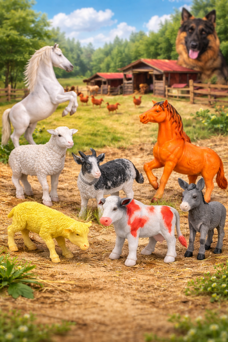 🐄🐑 مجموعة حيوانات المزرعة للأطفال 🐎🐐