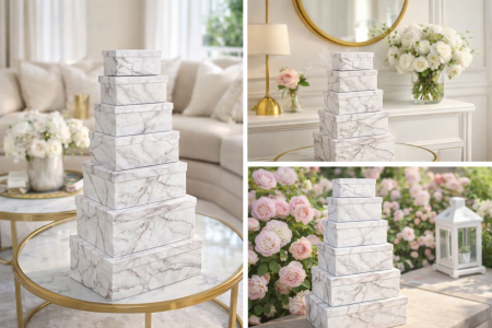 صناديق هدايا فخم بلون ابيض مميز 🎁