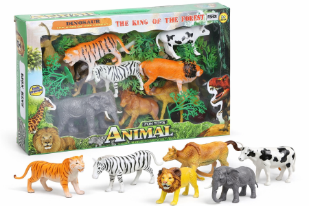 🦁 مجموعة حيوانات مع الأشجار 🐯🌿