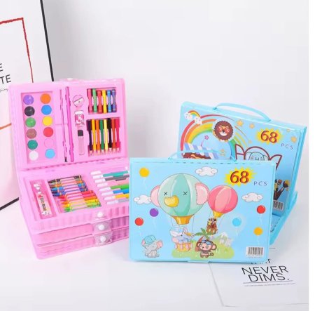 علبة الالوان المتكاملة مكونة من 68 قطعة