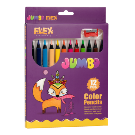 ألوان جامبو فليكس عريض خشب اسود