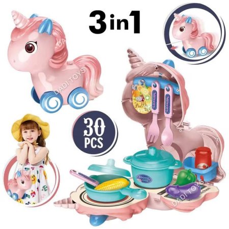 🎀 لعبة مطبخ يونيكورن 3×1 🎀