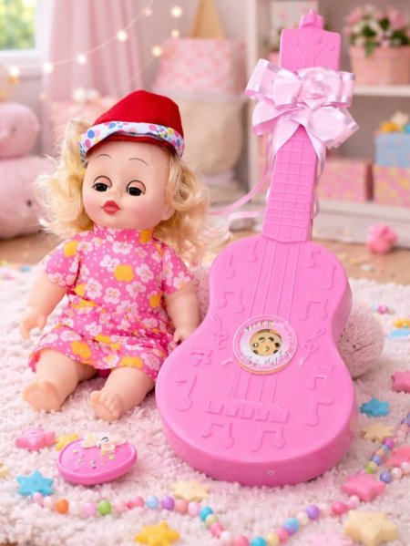 دمية لولي مع الجيتار الموسيقي 🎸 ♥️