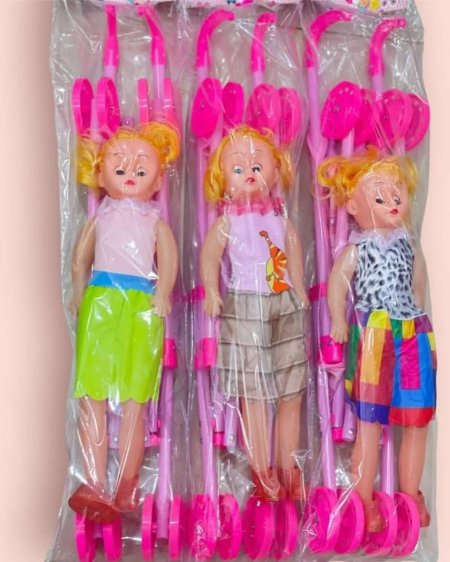 🎀 لعبة العروسة مع العربة للأطفال 🎀