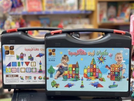 لعبة تركيب مغناطيسية ! تحتوي على 51 قطعة🚀🧱