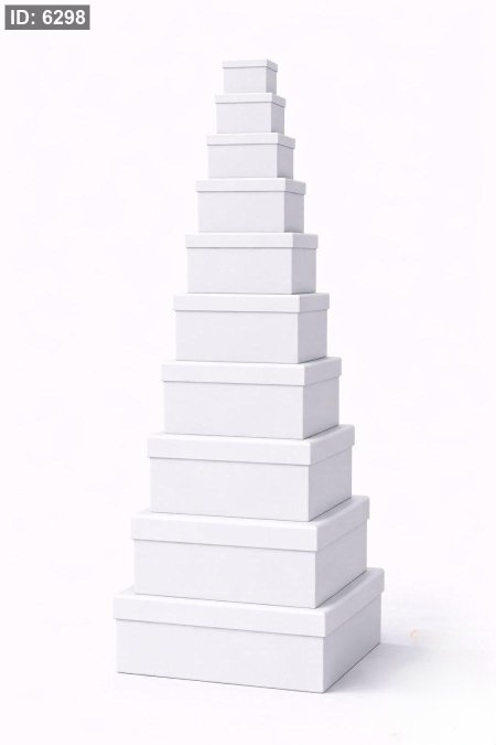 صندوق هدايا ابيض مستطيل ب 10 احجام مختلفة