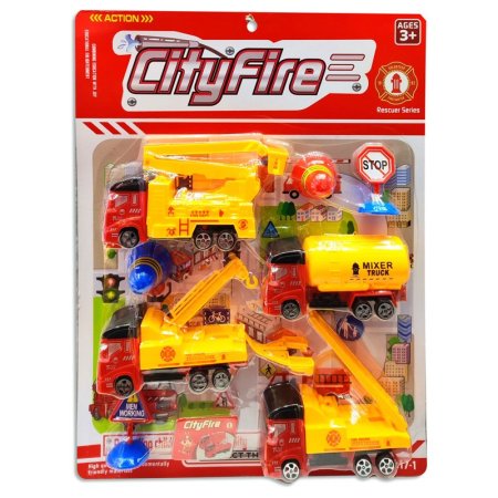 كرت طقم سيارات وشاحنات ومواقف للاطفال 🅿️❤️