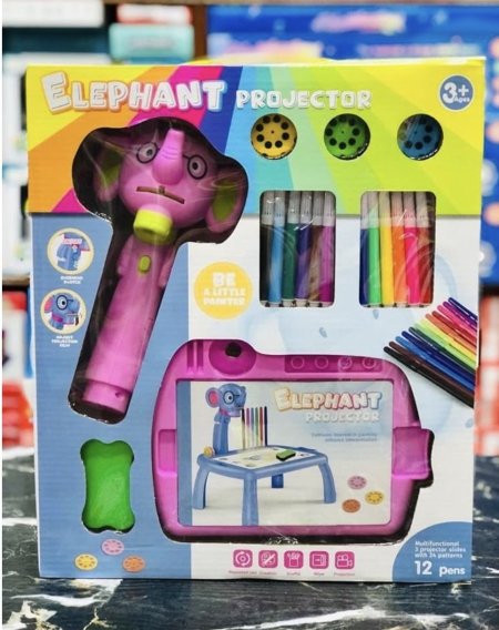 جهاز عرض الرسم للأطفال (الفيل الرسام) 🐘🎨 بروجيكتر <br> <span class='text-color-warm'>سيتوفر قريباً</span>
