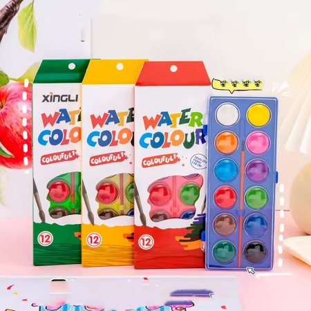 ألوان مائية حجر ١٢ لون جودة عالية 🎨