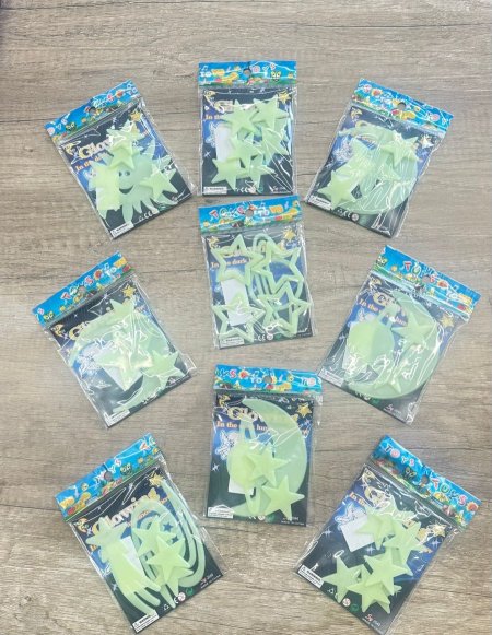 نجوم وهلال إضاءات فسفوري