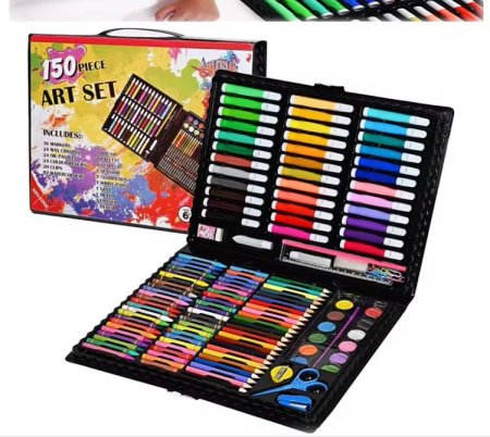 شنطة ألوان كاملة 150 قطعة 🎨