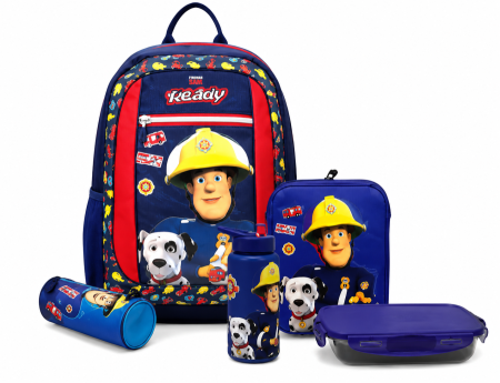 طقم Fireman Sam المدرسي المتكامل | 4 قطع KalGav نوعية فاخرة 💪