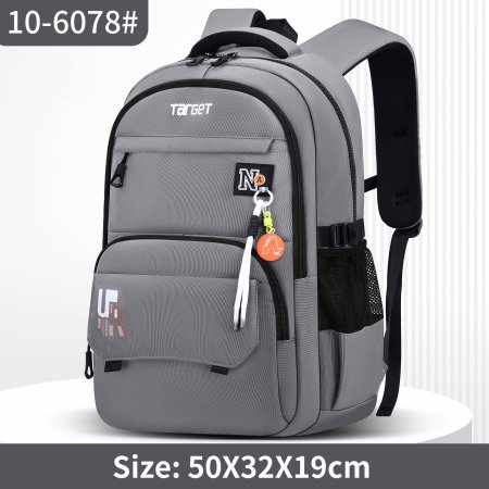 حقيبة Target 10-6078 لون رمادي – ثانوي – مع ميدالية تعليقة هدية