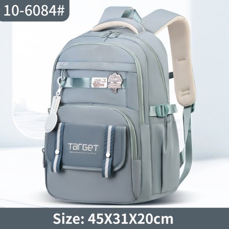 حقيبة Target 10-6084 لون ازرق سماوي – ثانوي – مع ميدالية تعليقة هدية