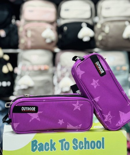 مقلمة اوت دور OUTDOOR جودة عالية 2 سحاب لون  نهدي مع نجوم 💜