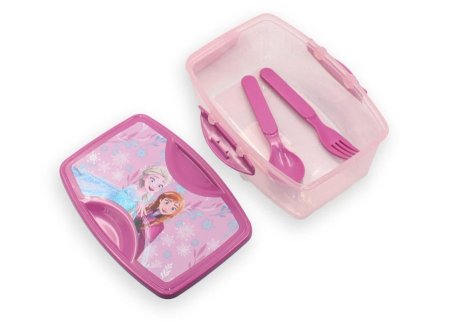 لانش بوكس مع ملعقة وشوكة للأطفال – علبة طعام مدرسية محكمة الإغلاق –آمن للبنات – Lunch Box