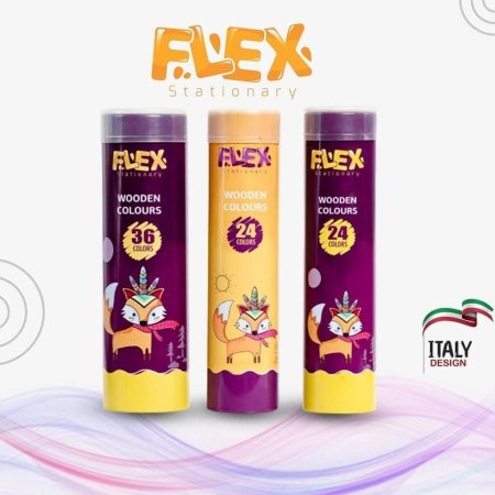ألوان خشب فلكس Flex ماركة ايطالية فخمة بعلبة حديد جودة عالية جداً والوان مميزة