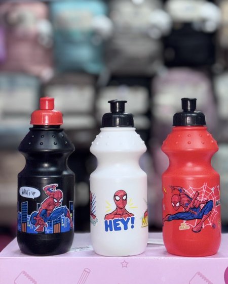 مطرة سبايدرمان للأطفال | قارورة مياه بلاستيكية بتصميم Spider-Man
